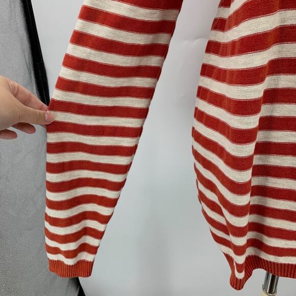 J McLaughlin Sweater Womens L Large Multi Linen Blend Striped Crew Long Sleeve - Picture 4 of 12